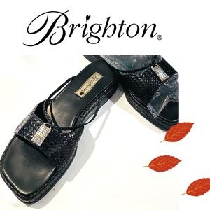 BRIGHTON Leather Weave Sandals w/ Gift
